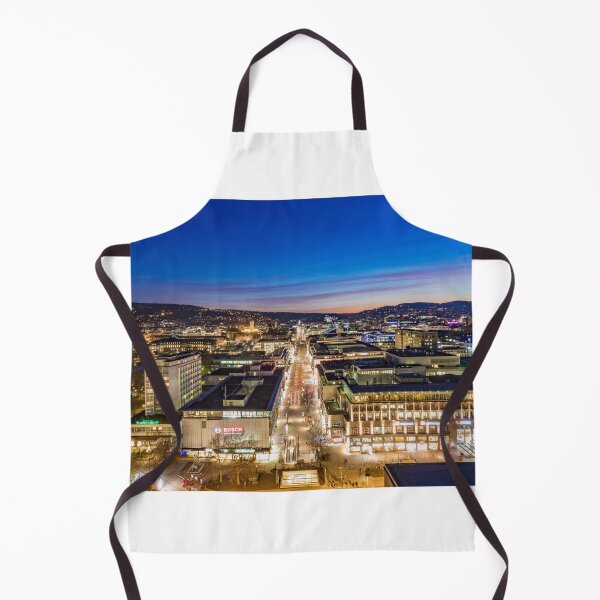 Item preview, Skyline Stuttgart with Koenigstrasse at night designed and sold by dieterich.