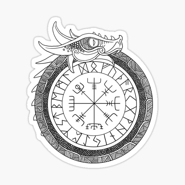 Item preview, Jörmungandr Encircling Compass designed and sold by arivanzero.