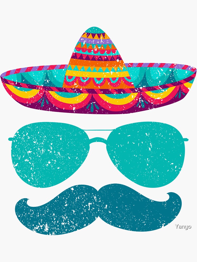 Cinco De Mayo Fiesta Party Funny Mexican Sticker By Yanyo Redbubble 0224