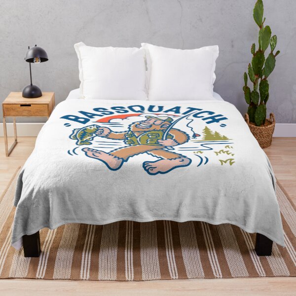 Item preview, Bassquatch!  Vintage Fishing Bigfoot Fisherman designed and sold by giantstepdesign.