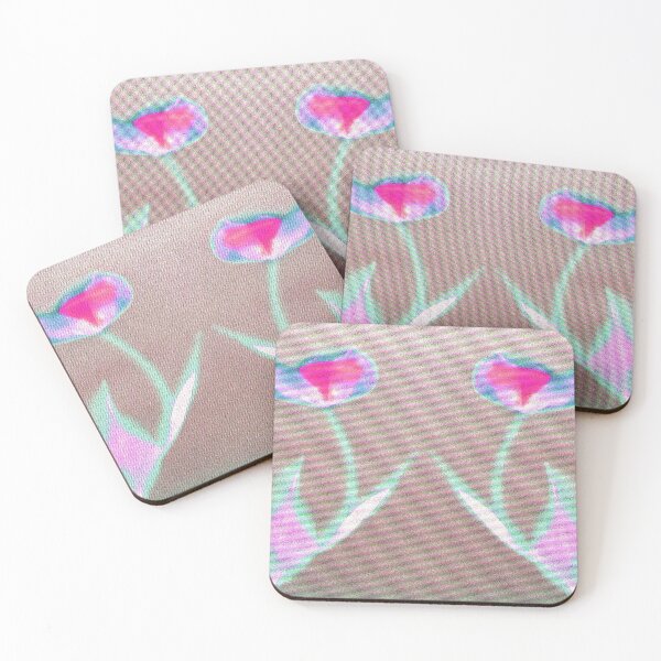 Item preview, Solarpunk Tulips Glitch Floral Abstract designed and sold by BioDigital-Jazz.