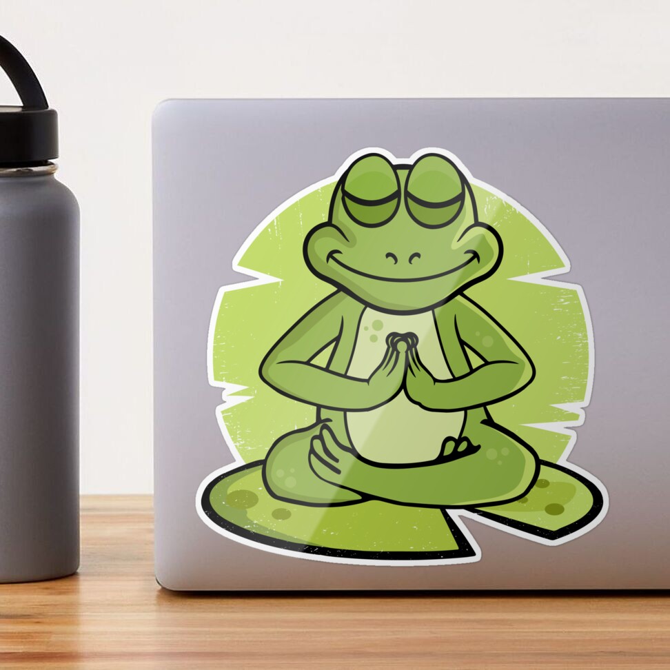 Frog Yoga Stickers – GirlsPrintingHouse