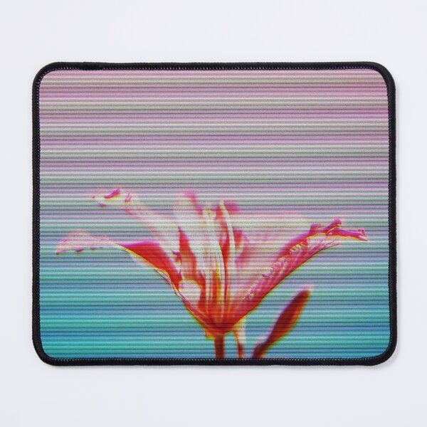 Item preview, Vaporwave Floral Pink and Blue Glitch Ethereal designed and sold by BioDigital-Jazz.