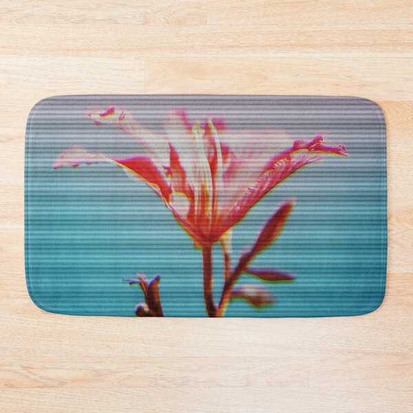 Item preview, Vaporwave Floral Pink and Blue Glitch Ethereal designed and sold by BioDigital-Jazz.