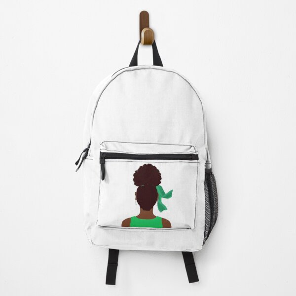Item preview, High Afro Puff Ponytail with Green Outfit (White Background) designed and sold by ArtByLM.