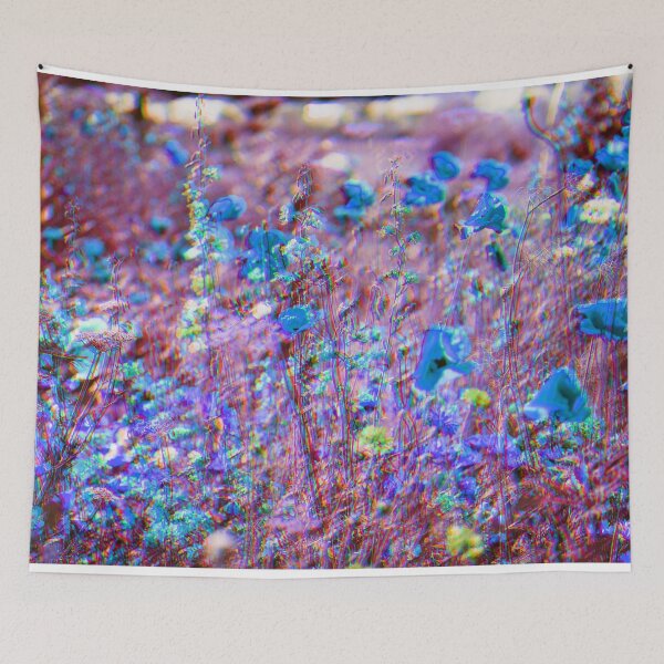 Item preview, Trippy Blue Flower Field Ethereal Fairycore designed and sold by BioDigital-Jazz.
