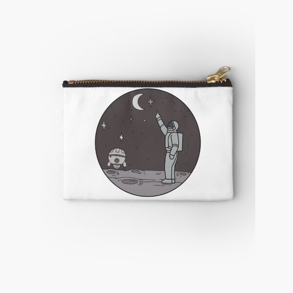 Item preview, Astronaut Pointing Stars Moon Shuttle Mono Line designed and sold by patrimonio.