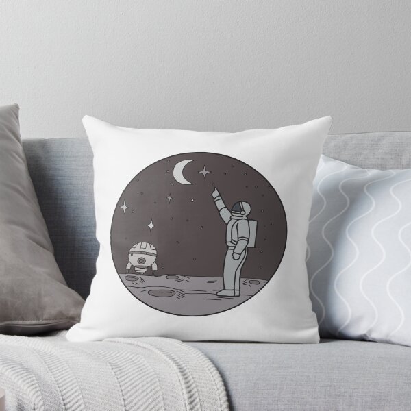 Item preview, Astronaut Pointing Stars Moon Shuttle Mono Line designed and sold by patrimonio.