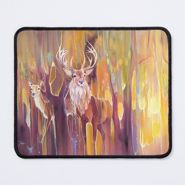 Item preview, A Sudden Appearance of Hope - Deer and Stag painting designed and sold by Gill Bustamante.