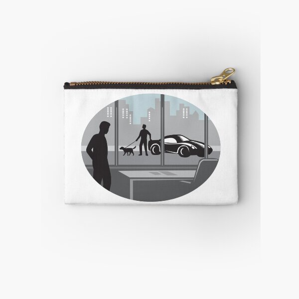 Item preview, Office Worker Looking Through Window Oval Woodcut designed and sold by patrimonio.