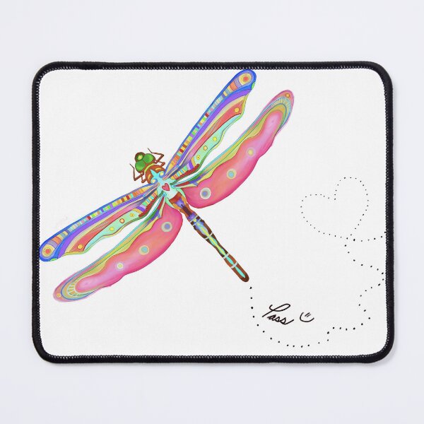 Item preview, Ilustración de una libélula hecha a mano por Pascale Breton designed and sold by Pascale Breton.