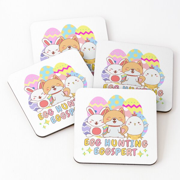 Item preview, Cutesy Cartoon Animal Friends Egg Hunting Eggspert - Colorful Egg Hunt Easter Celebration designed and sold by Cawaiico.
