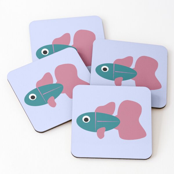 Item preview, Blue & Pink Betta Fish designed and sold by bunhuggerdesign.