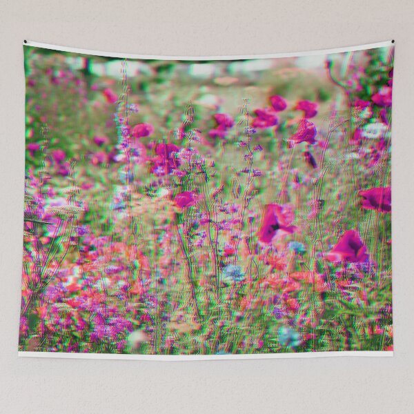 Item preview, Midsommar Trippy Glitch florals Vaporwave  designed and sold by BioDigital-Jazz.