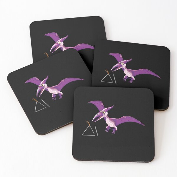 Item preview, Dinosaur Playing Triangle ,Funny Good Dinosaur Triangle Lovers Simple Flying Design designed and sold by pedrored369.