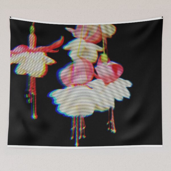 Item preview, Glitchy Bleeding Hearts Trippy Florals designed and sold by BioDigital-Jazz.