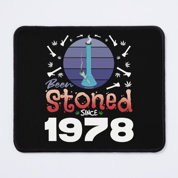 Item preview, Been stoned since 1978 (Purple retro vintage sunset with bong) designed and sold by YomeHayin.