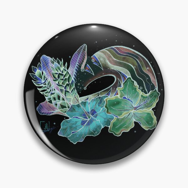 Item preview, Neon Aloha - Blossoms x Moana / Black Background Recommend designed and sold by lilireal  studio.