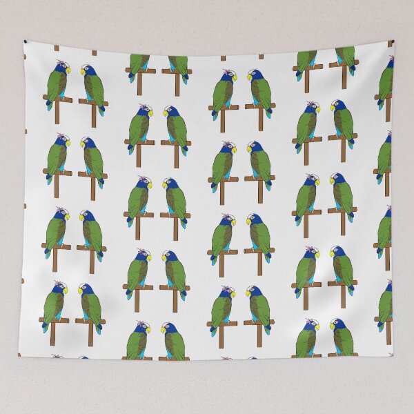 Item preview, Crazy Bird Lady with White Capped Pionus designed and sold by Laughing Parrot Studio.
