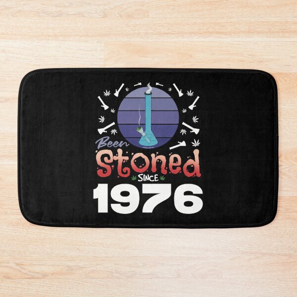 Item preview, Been stoned since 1976 (Purple retro vintage sunset with bong) designed and sold by YomeHayin.