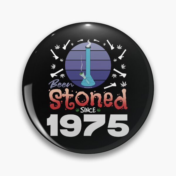 Item preview, Been stoned since 1975 (Purple retro vintage sunset with bong) designed and sold by YomeHayin.