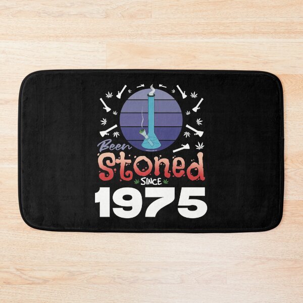 Item preview, Been stoned since 1975 (Purple retro vintage sunset with bong) designed and sold by YomeHayin.