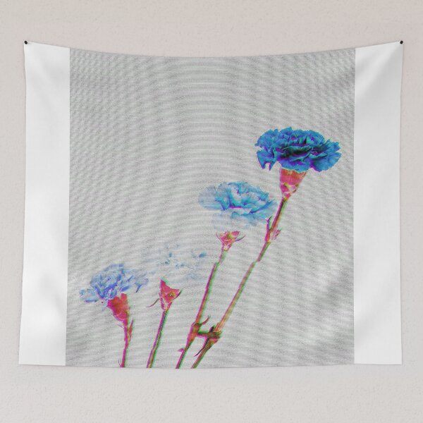 Item preview, Glitch Blue Flowers Ethereal designed and sold by BioDigital-Jazz.