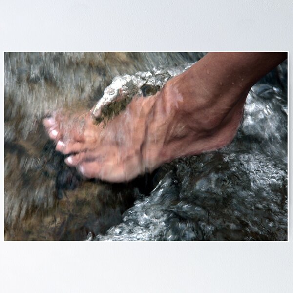 Item preview, Sexy woman foot in water flow designed and sold by LuminusProject.