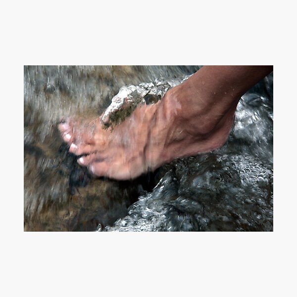 Item preview, Sexy woman foot in water flow designed and sold by LuminusProject.