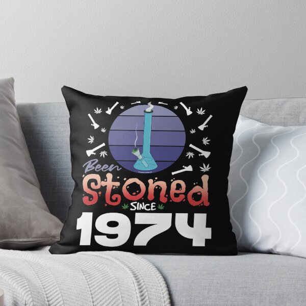 Item preview, Been stoned since 1974 (Purple retro vintage sunset with bong) designed and sold by YomeHayin.