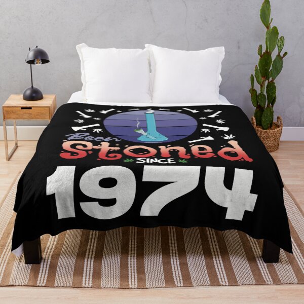 Item preview, Been stoned since 1974 (Purple retro vintage sunset with bong) designed and sold by YomeHayin.