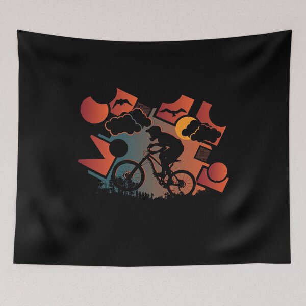 Item preview, Bike Mountains Downhill Nature Landscape Design designed and sold by brunsch-print.