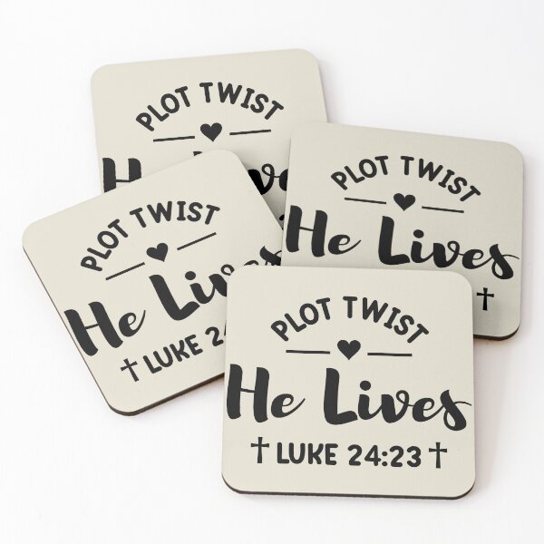 Item preview, Plot Twist He Lives Luke 24:23 Bible Verse, Christian Gift Easter Day designed and sold by SweetbeStore.
