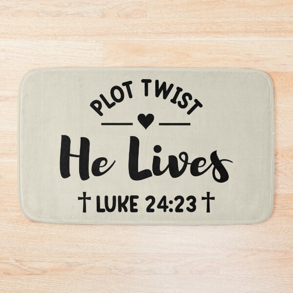Item preview, Plot Twist He Lives Luke 24:23 Bible Verse, Christian Gift Easter Day designed and sold by SweetbeStore.