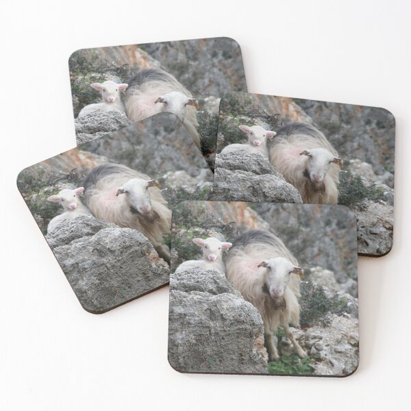 Item preview, Sheep and lamb on the rocks designed and sold by LuminusProject.