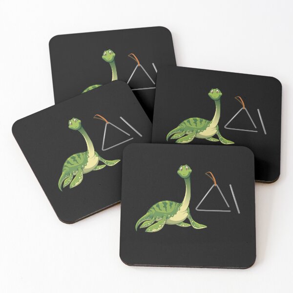 Item preview, Dinosaur Playing Triangle ,Funny Good Dinosaur Triangle Lovers Green Cute Dinosaur Art designed and sold by pedrored369.