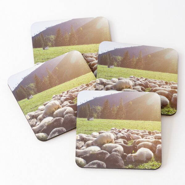 Item preview, Sheep herd lying on green pasture designed and sold by Lukasz Szczepanski.