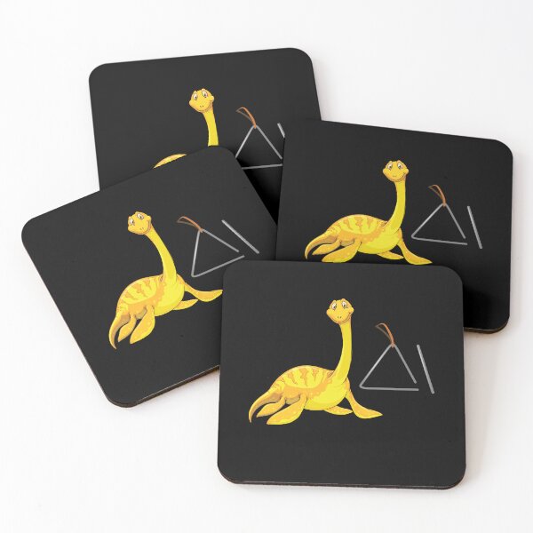Item preview, Dinosaur Playing Triangle ,Funny Good Dinosaur Triangle Lovers Yellow Cute Dinosaur Art designed and sold by pedrored369.