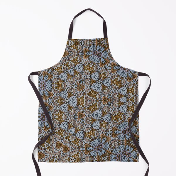 Item preview, Abstract art, mosaic kaleidoscope style, blue brown beige designed and sold by Designbyfia.