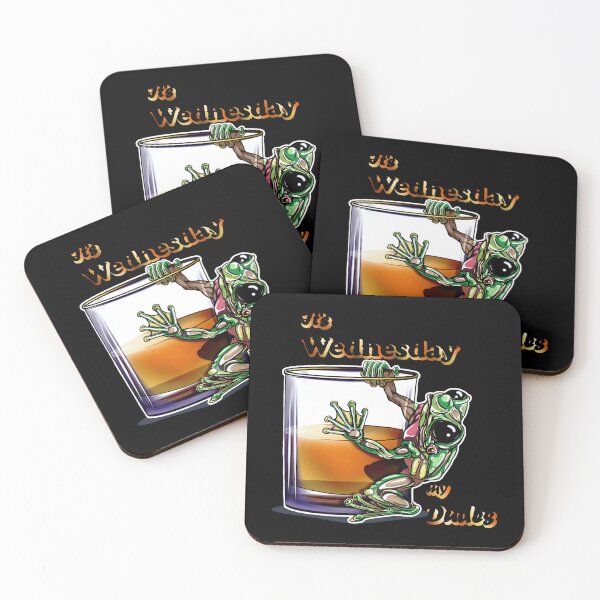 Item preview, Whiskey Frog Green: It's Wednesday, My Dudes designed and sold by iduzarts.