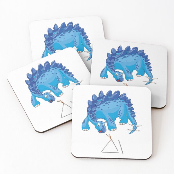 Item preview, Dinosaur Playing Triangle ,Funny Good Dinosaur Triangle Lovers Cute Blue Design designed and sold by pedrored369.