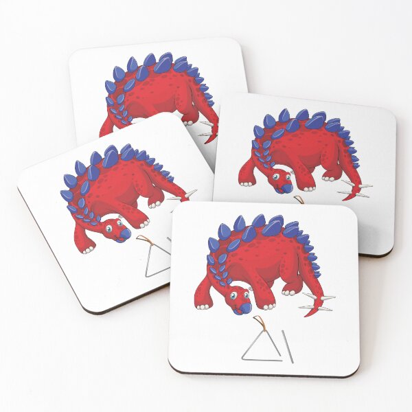 Item preview, Dinosaur Playing Triangle ,Funny Good Dinosaur Triangle Lovers Cool Red Blue Design designed and sold by pedrored369.