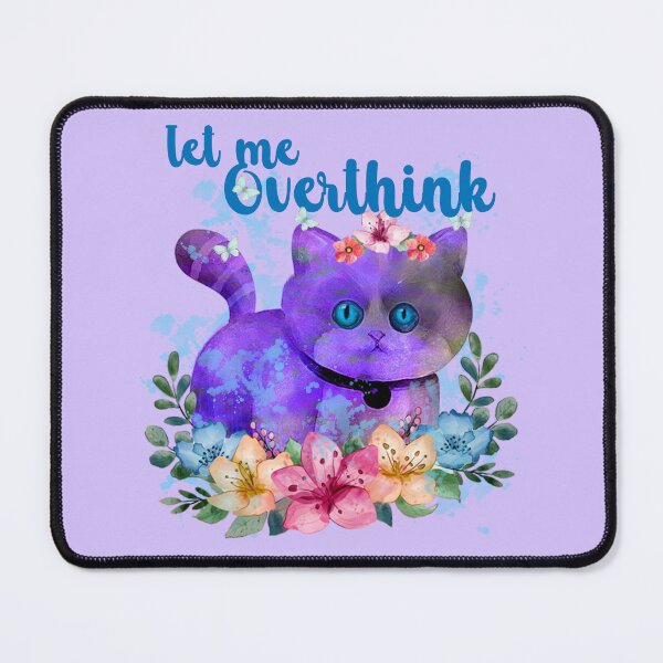 Item preview, Let Me Overthink - Cat (purple) designed and sold by ibijin.