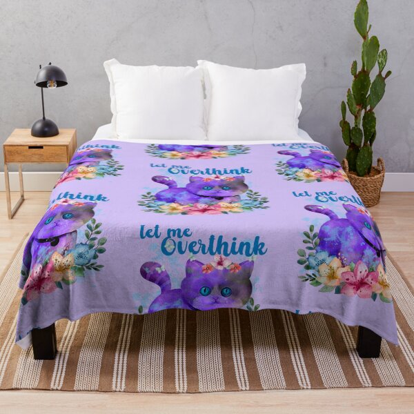 Item preview, Let Me Overthink - Cat (purple) designed and sold by ibijin.