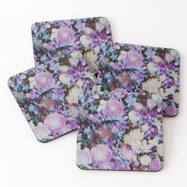 Item preview, Purple Glitch Succulents Vaporwave Art designed and sold by BioDigital-Jazz.