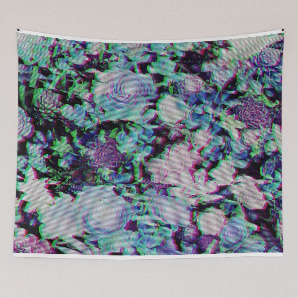 Item preview, Green Glitch Succulents Vaporwave Art designed and sold by BioDigital-Jazz.