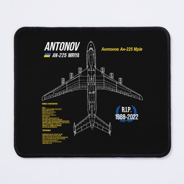 Item preview, AN-225 Antonov Mriya Cargo Plane RIP Poster designed and sold by angelisart.