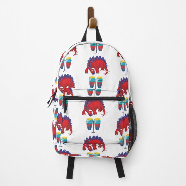 Item preview, Dinosaur Playing Conga Drum ,Funny Good Dinosaur Conga Drum Lovers Cool Red Blue Colorful Design designed and sold by pedrored369.