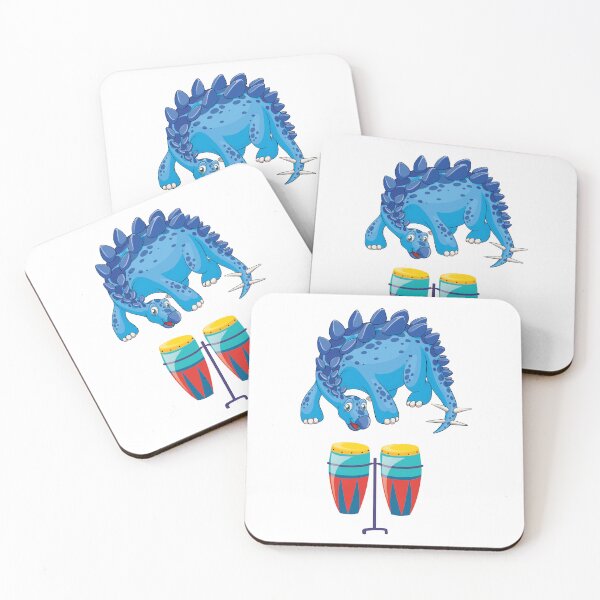 Item preview, Dinosaur Playing Conga Drum ,Funny Good Dinosaur Congo Drum Lovers Cute Blue Colorful Design designed and sold by pedrored369.