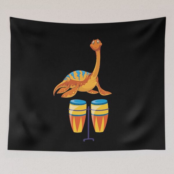 Item preview, Dinosaur Playing Conga Drum ,Funny Good Dinosaur Congo Drum Lovers Cute Orange Colorful Design designed and sold by pedrored369.